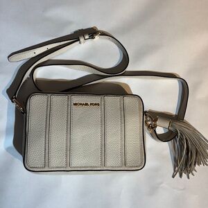 Michael Kors Beige Crossbody Bag with Tassel